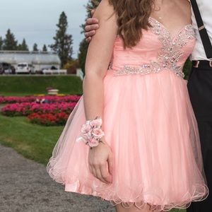 Bubble gum pink homecoming dress! - size 10